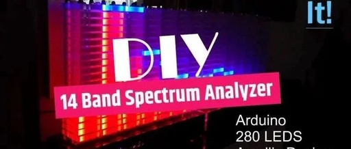 DIY Arduino Music Spectrum Analyzer with 280 LEDs