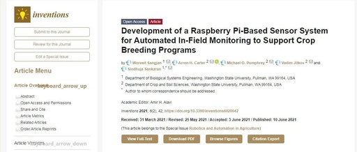 Automated In-Field Monitoring Sensor System Based on Raspberry Pi