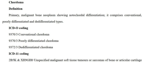 Chordoma Classification Notes: Understanding the 5th Edition by WHO