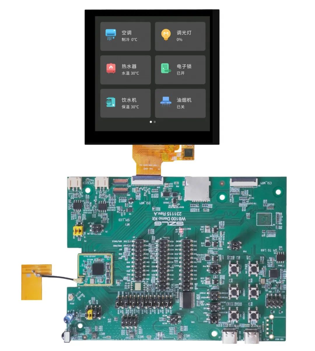 Wi-Fi and Bluetooth Integrated Smart Panel Solution Based on WB100