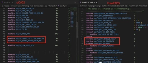 Coding Style: µCOS vs FreeRTOS