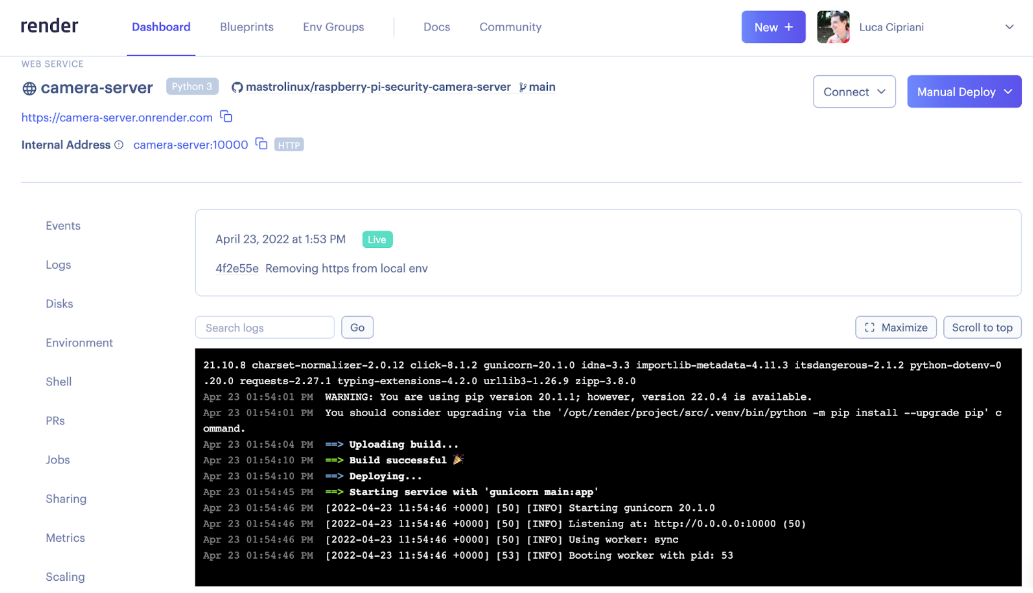 Building an IoT Security Camera with Raspberry Pi and Render