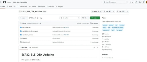 Remote Firmware Updates for ESP32 Using Arduino IDE and BLE
