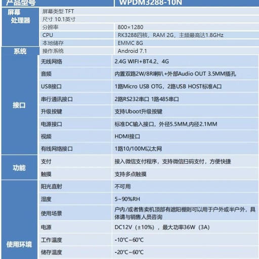 Custom WeChat Face Payment Module Based on RK3288