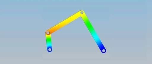 Simulation of Articulated Four-Bar Mechanism Based on Geometric Nonlinear Algorithm