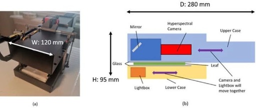 LeafSpec-Dicot: A Portable Hyperspectral Imaging Device for Dicot Leaves