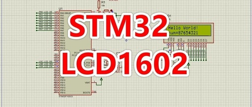 STM32 LCD1602 Display Proteus Simulation Design