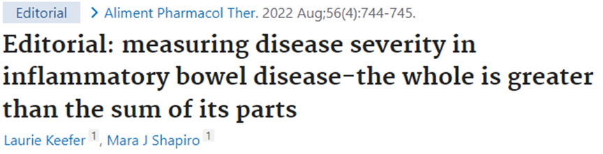A New Method for Assessing Disease Severity in IBD Patients