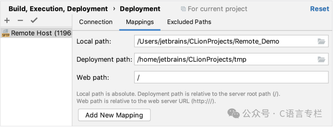 Using Local Source for Remote Programming in CLion
