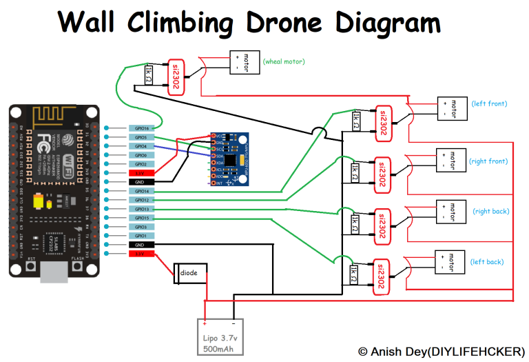 Build Your Own ESP8266 Drone That Can Climb Walls!