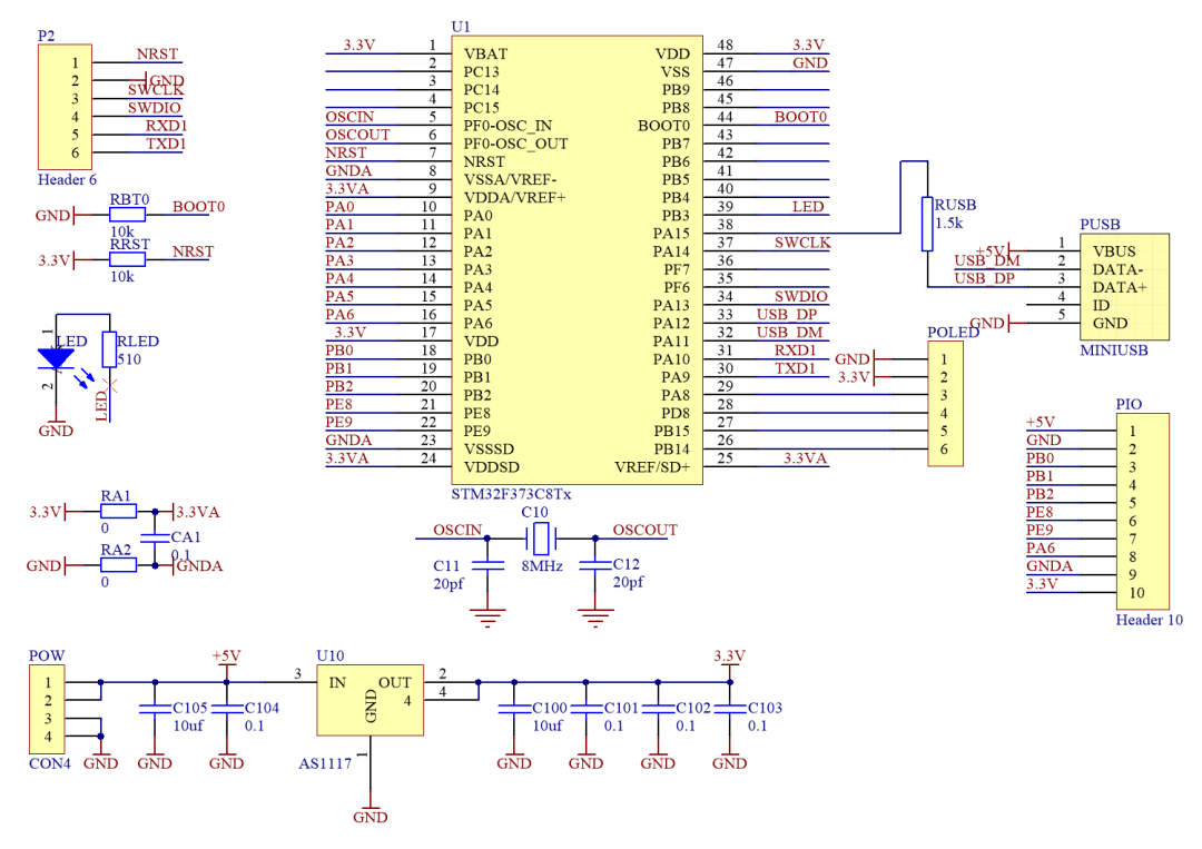 Testing the 16-bit ADC in STM32F373