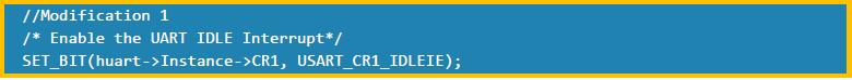 Using UART IDLE Interrupt for Receiving Variable Length Serial Data
