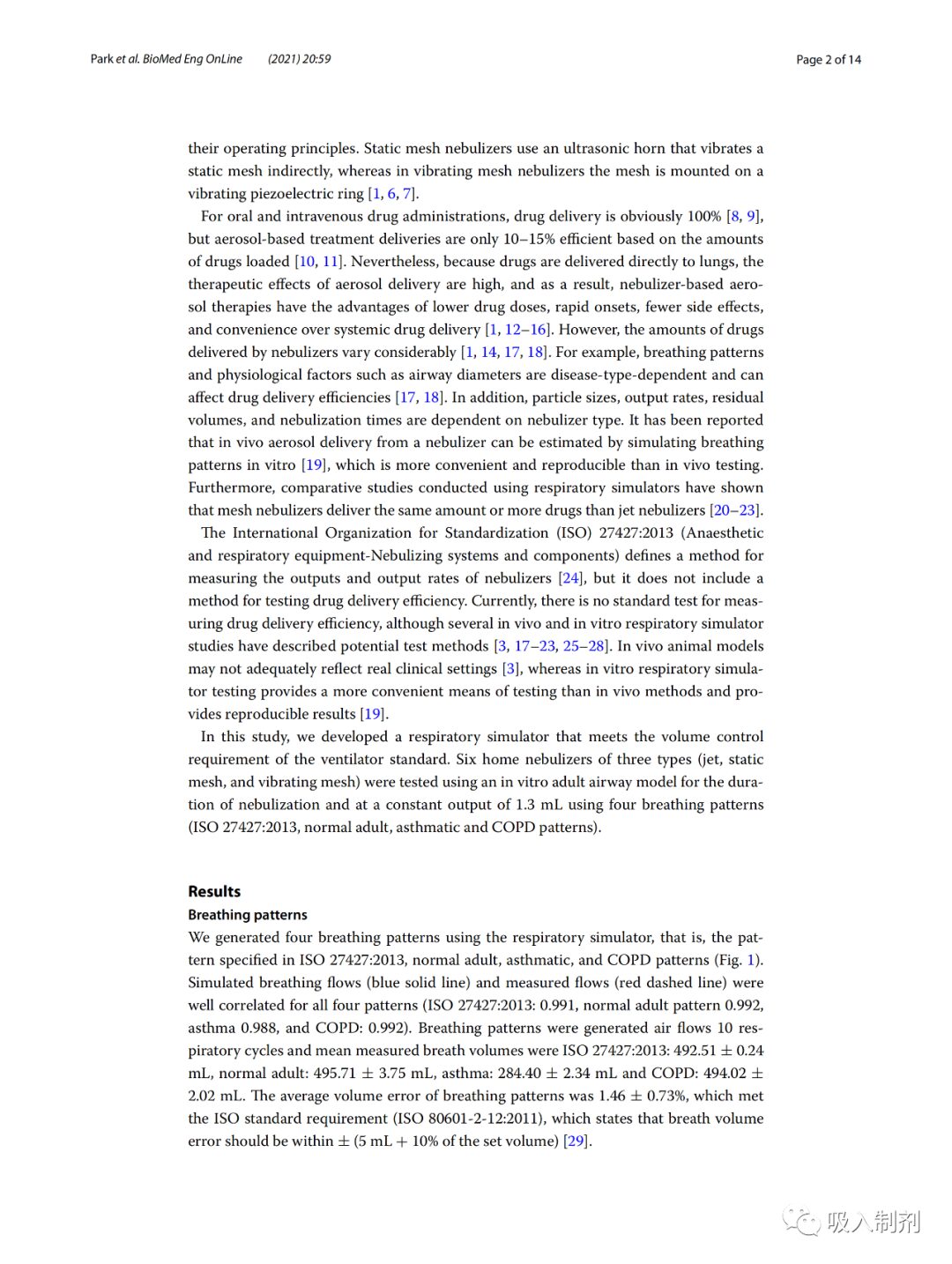Quantitative Testing of Nebulizer Delivery Efficiency Under Different Breathing Patterns