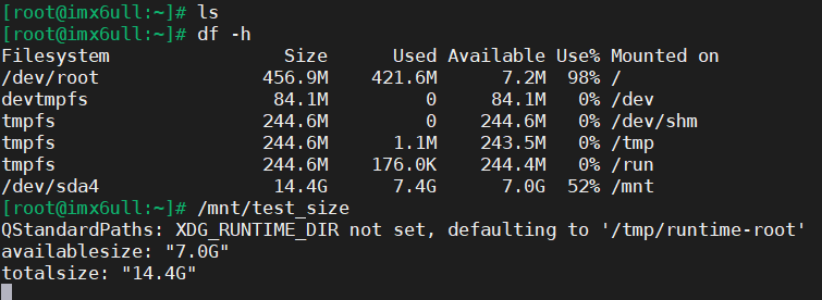 Embedded Linux QT Development: How to Get Disk Space Size