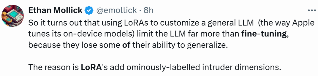 Differences Between LoRA and Full Fine-Tuning Explained in MIT Paper