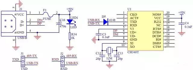 USB to Serial Communication Circuit