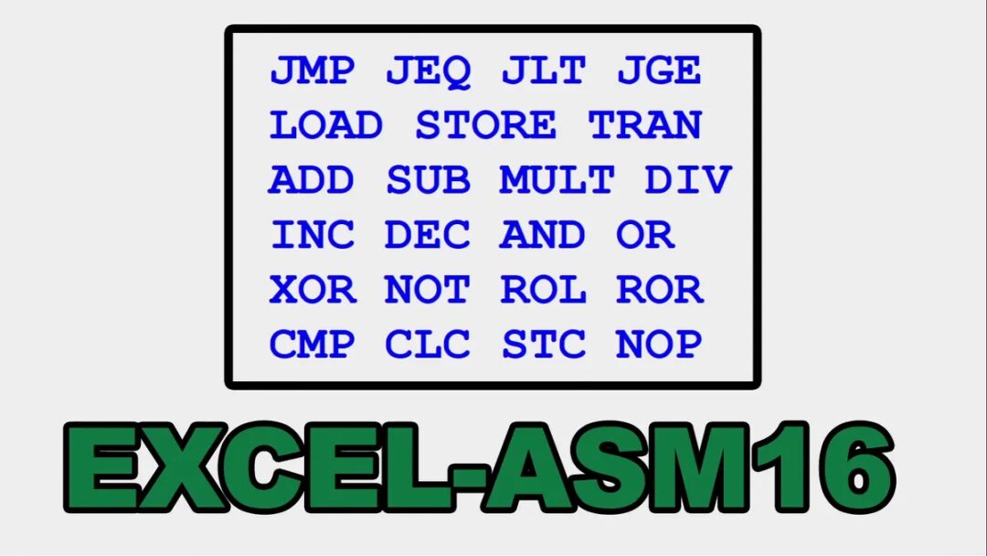 Building a CPU with Excel: 128KB RAM and Assembly Language
