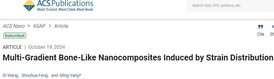 Multi-Gradient Bone-Like Nanocomposites Induced by Strain Distribution