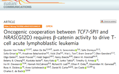 The Oncogenic Cooperation of TCF7-SPI1 and NRAS in T-ALL