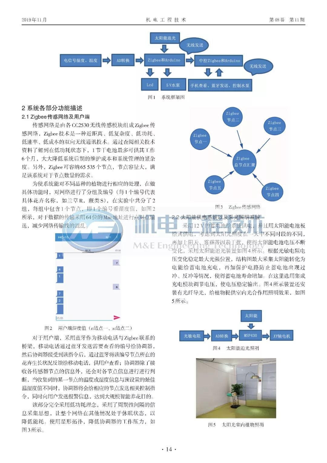 Design of Solar Rainwater Irrigation Flower System Based on Zigbee