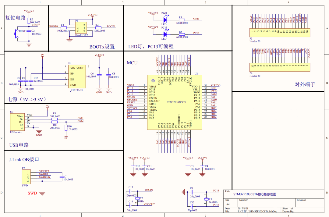 Building the STM32 F103C8T6 Minimum System: Overview and Power System