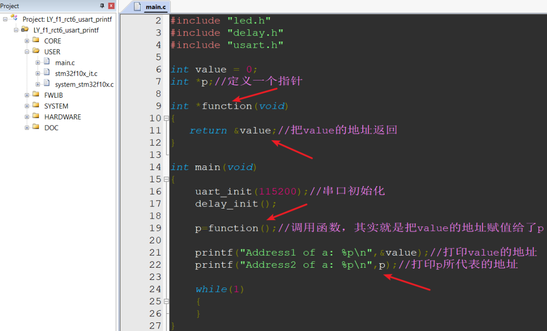 Understanding Pointers in Microcontrollers