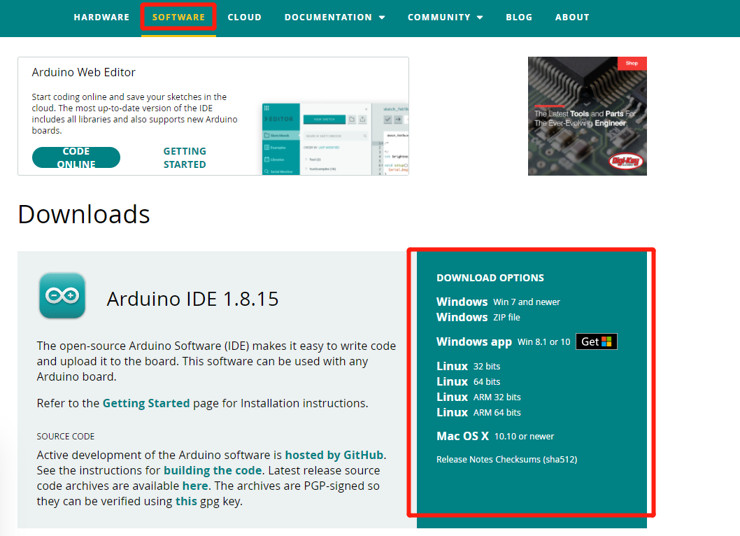 Arduino IDE Development Environment and Driver Installation