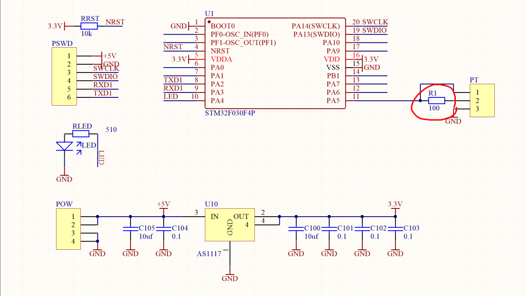 Voltage Characteristics of STM32F030 Input Ports