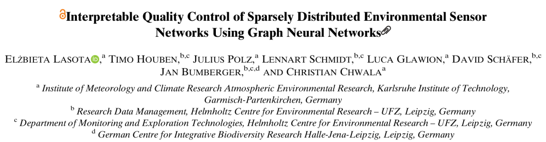 Quality Control of Environmental Sensor Networks Using GNN