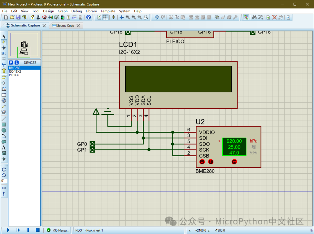 Simulating MicroPython Programs in Proteus