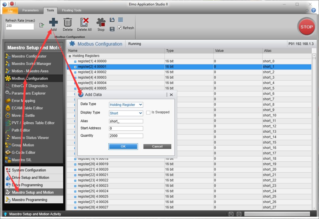Modbus Communication in PMAS Controller