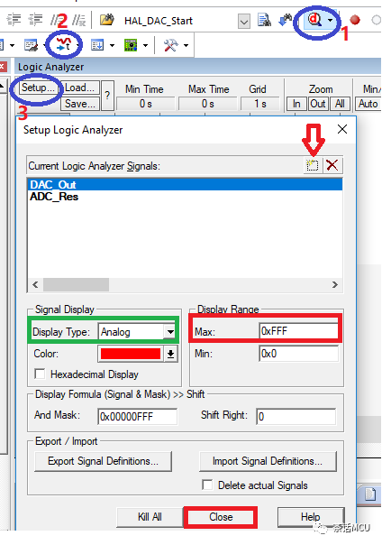 Using MDK Built-in Logic Analyzer to Display Arbitrary Waveforms
