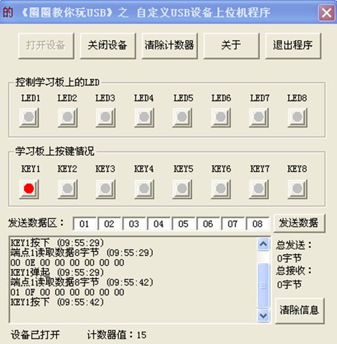 CEPARK USB Development Board Operation Experiments
