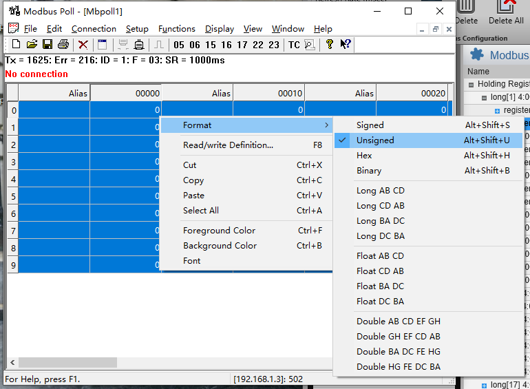 Modbus Communication in PMAS Controller