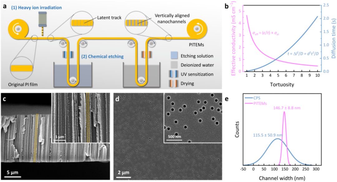 Development of High-Temperature Resistant Membranes Using Ion Track Technology