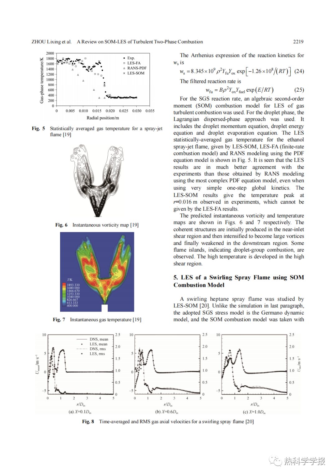 A Review on SOM-LES of Turbulent Two-Phase Combustion