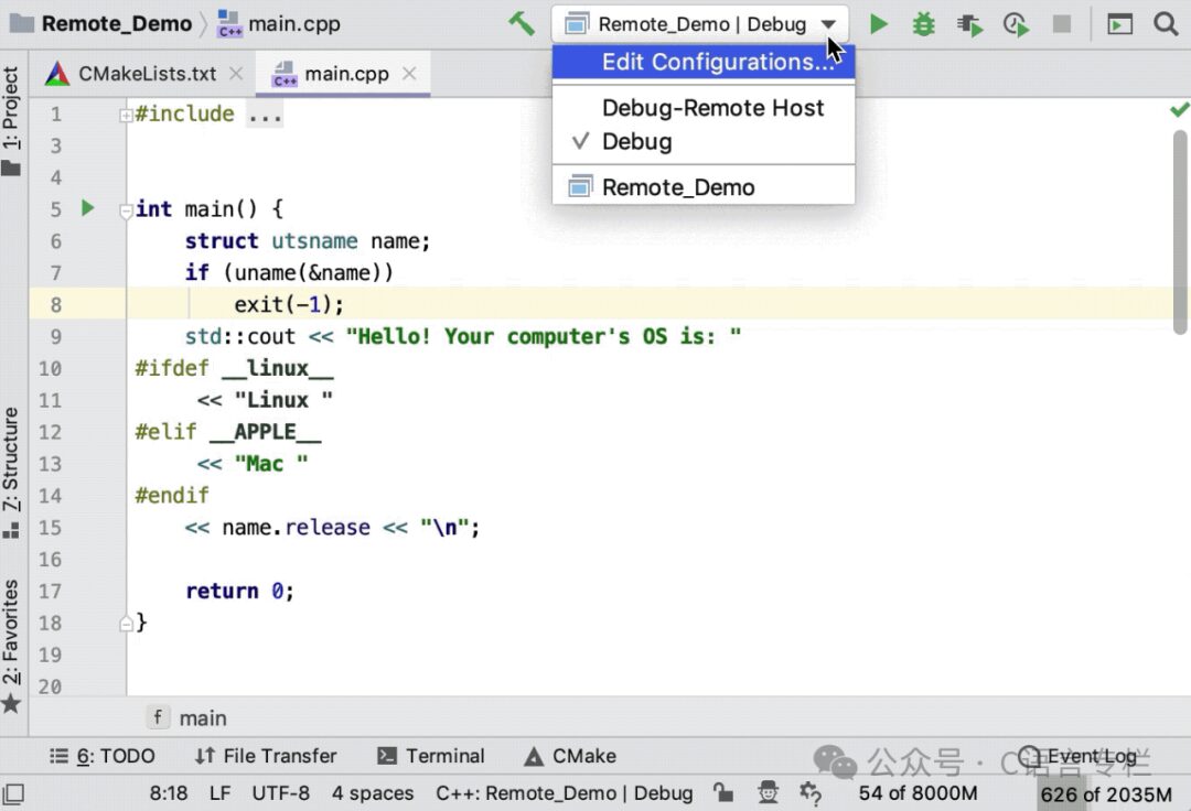Using Local Source for Remote Programming in CLion