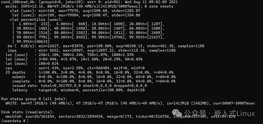 fio Read/Write Performance Testing