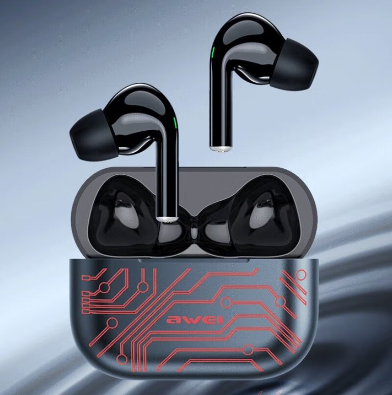 SiliconWisdom SWU254N Hall Switch And SWD1811A IC In AWEI T29 Pro Earbuds