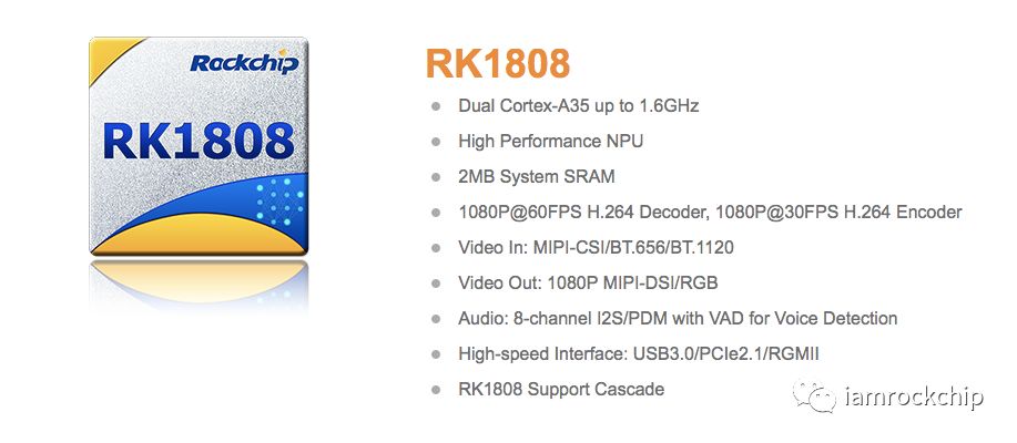 Rockchip AI Flagship Chips RK3399Pro and RK1808 Application Scenarios