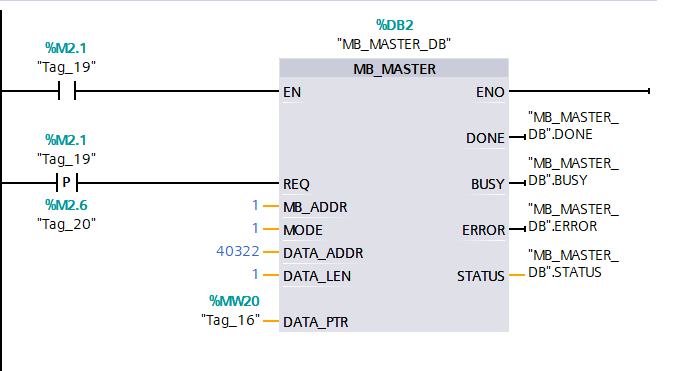 Example: MODBUS Communication Between Siemens S7-1200 and V20 Inverter