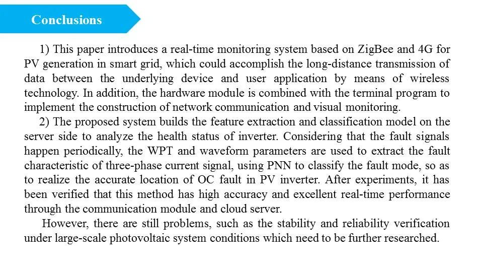 Real-Time Monitoring System for Photovoltaics Based on ZigBee and 4G Communication Technology