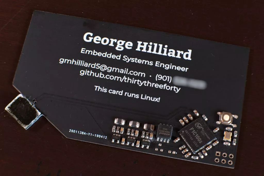 The Most Geeky Business Card: Runs Linux for Under $3