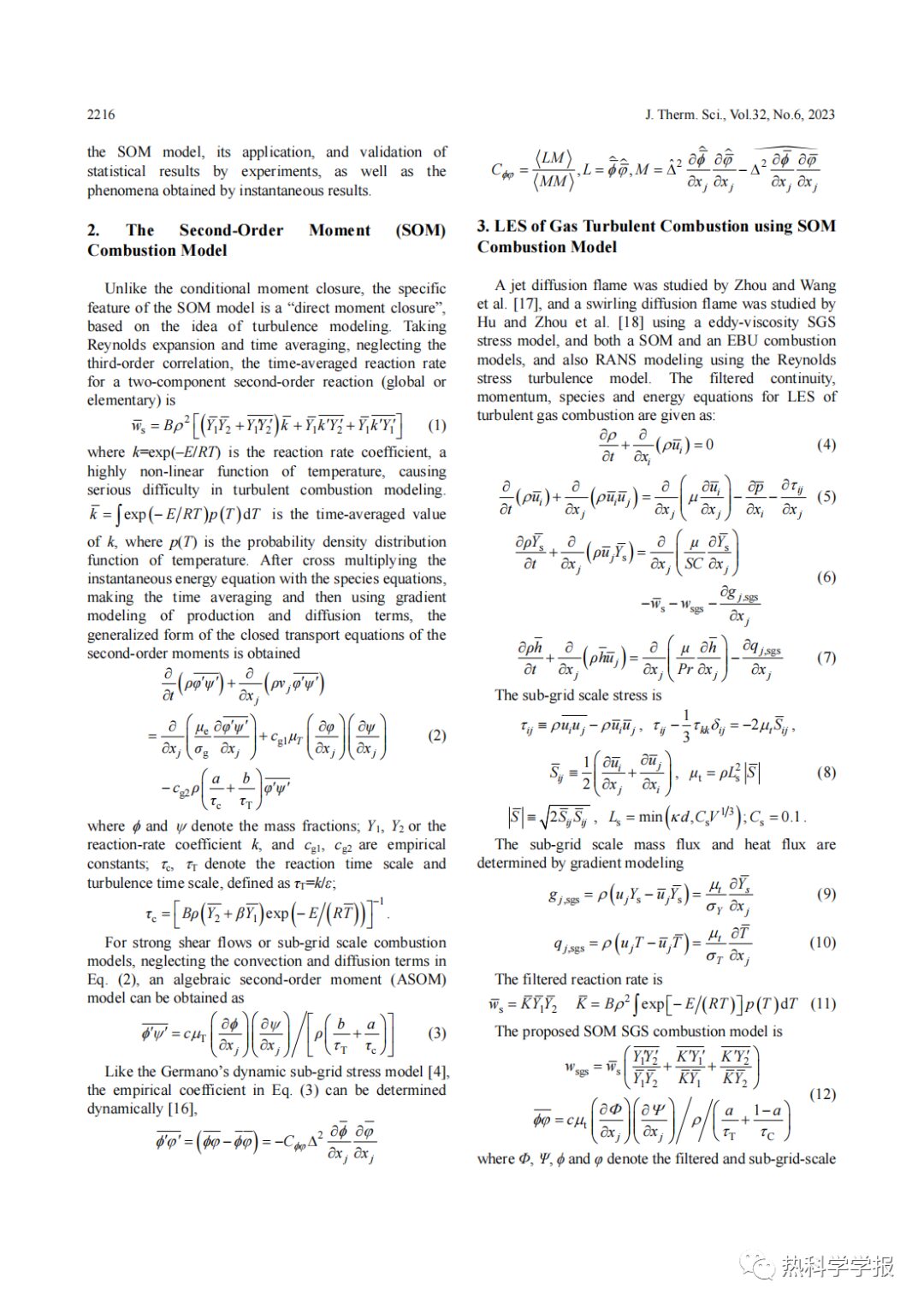 A Review on SOM-LES of Turbulent Two-Phase Combustion