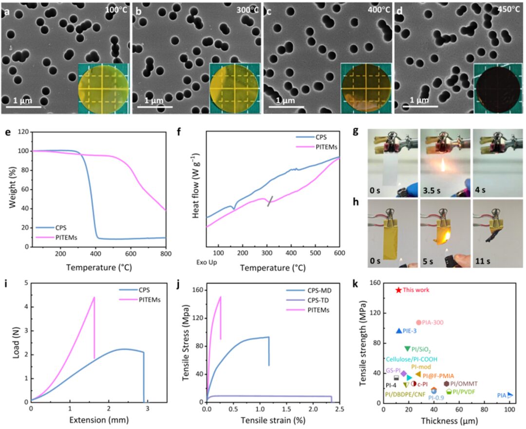 Development of High-Temperature Resistant Membranes Using Ion Track Technology