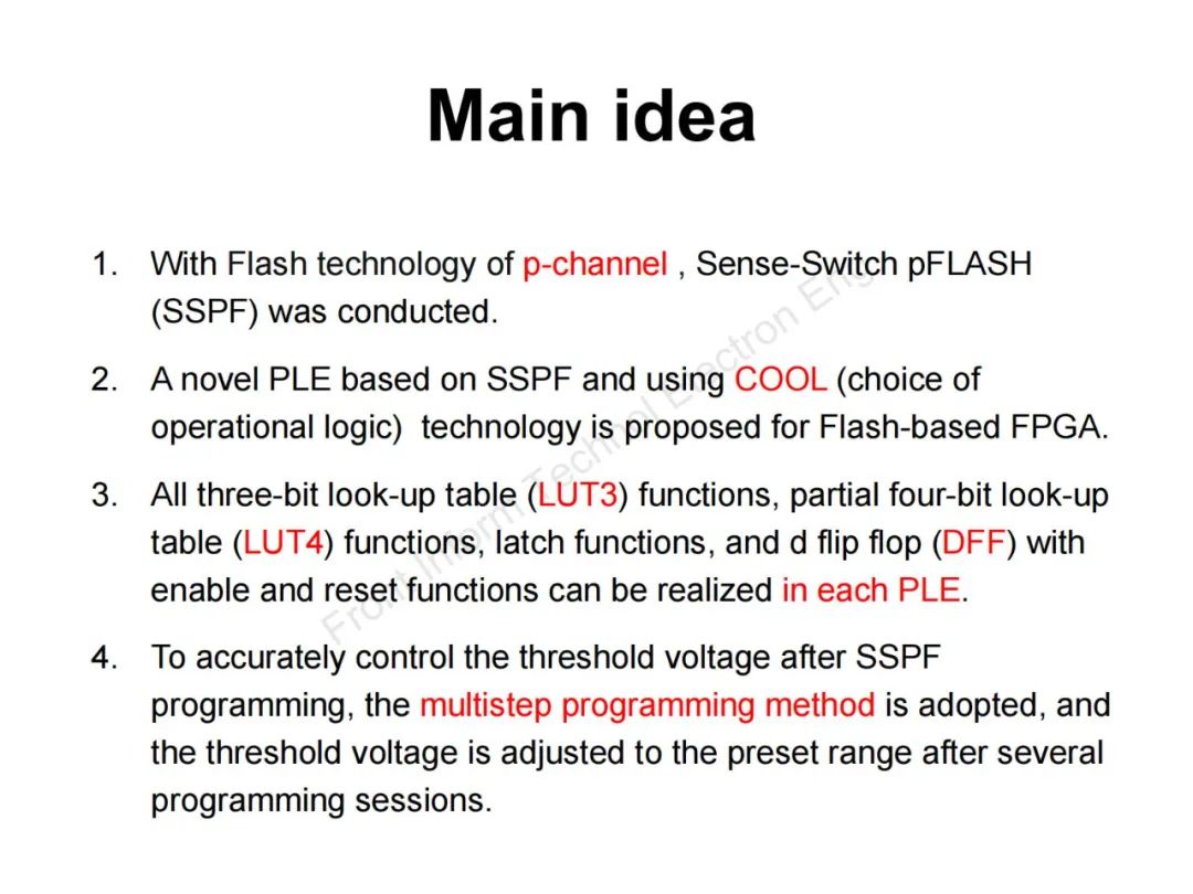 Design and Verification of FPGA Programmable Logic Element Based on Sense-Switch pFLASH