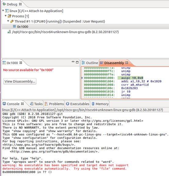 Debugging RISC-V Linux on QEMU with Eclipse and GDB