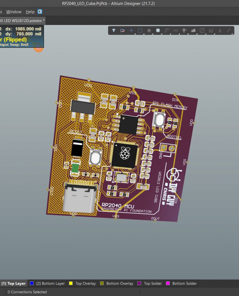 Create a Colorful Glowing Cube Based on Raspberry Pi RP2040
