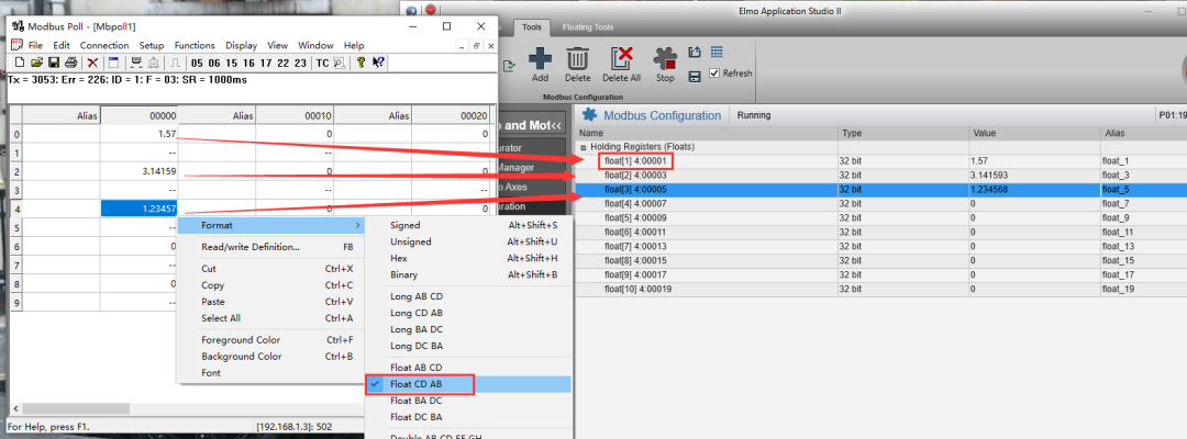 Modbus Communication in PMAS Controller
