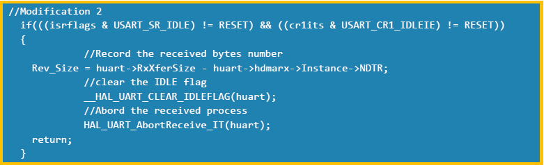 Using UART IDLE Interrupt for Receiving Variable Length Serial Data